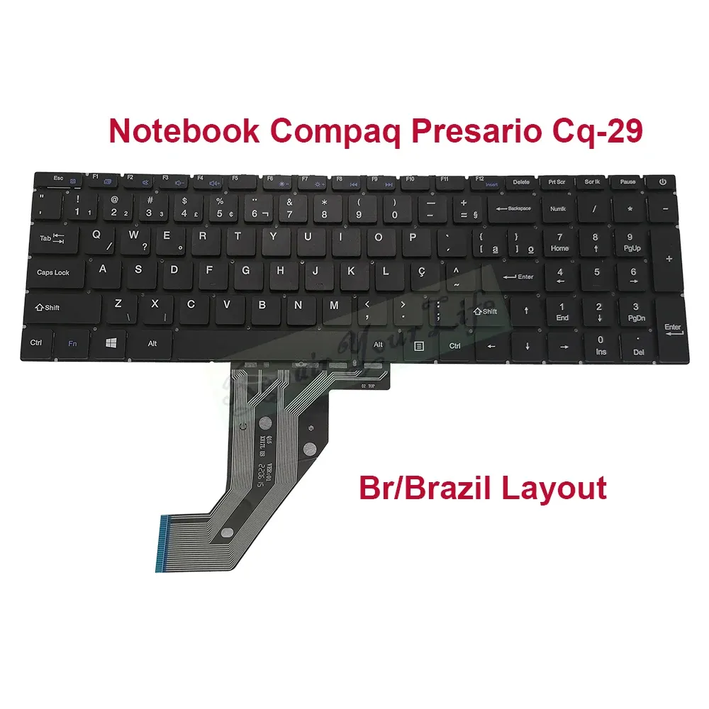 Keyboards CQ29 US LA/Latin Brazil Keyboard for Notebook Compaq Presario Cq29 PTBR Replacement Keyboards PRIDEK3946 MB3661022 MB3661027