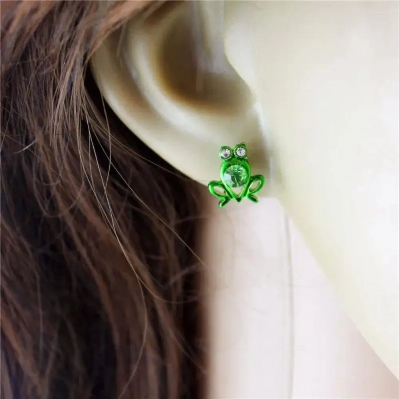 Stud Earrings Clip Accessories Wrap Rhinestone Zircon For Women Fashion Punk Crystal Ear Frog