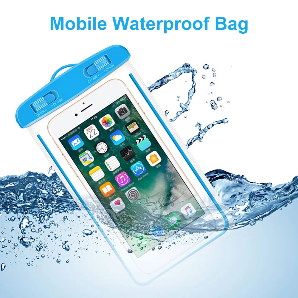 Waterproof Mobile Phone Bag Transparent Phone Case Cover Diving Swimming Mobile Phone Pouch Touchscreen Underwater Dry Bag