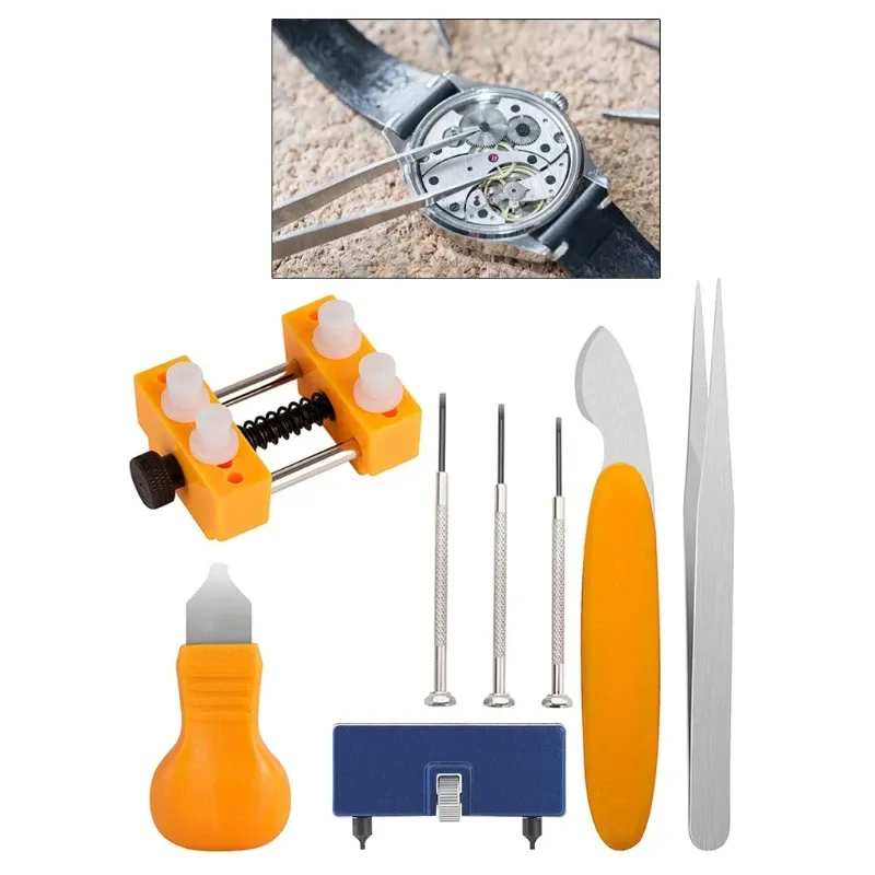 Tool To Change Watch Battery 8-Piece Watch Repair Tool Kit For