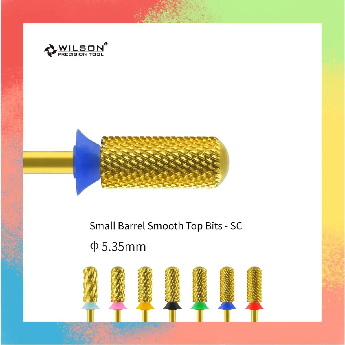 Bits WILSON Small Barrel Smooth Top BitsSuper CutSuitable for trimming hard gel and acrylic etc Nail Accessories Tools Nails