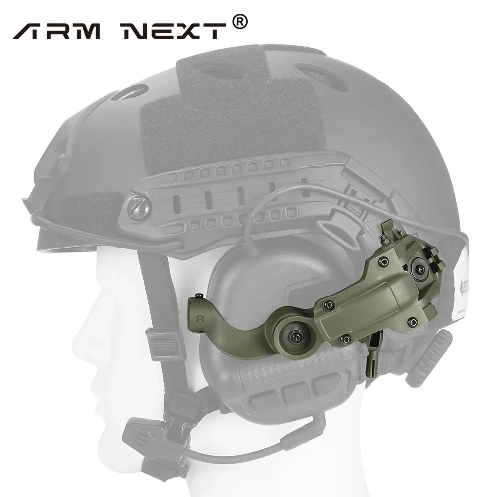 Adaptador ferroviário de capacete para a série C Série Tactical Headset Suporte Airsoft Helmet Rail Mount Fits Ops Core Arc e Team Wendy M-Lok Rail