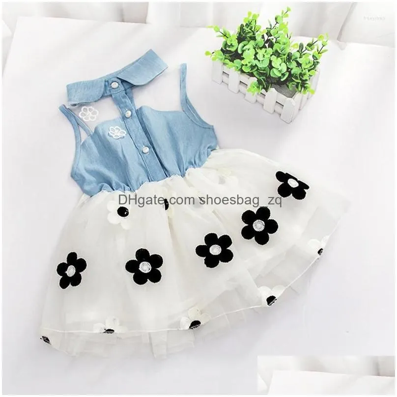 Girls Dresses Girl Summer Dress 2022 Elenco Stitching Stitching Mesh Flower Cute per bambini in costume Delivery Delivery Kids Cashing Dhavy Dhavy