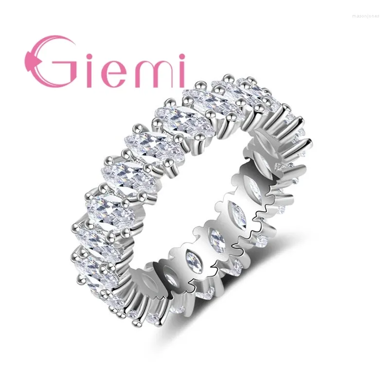 Klusterringar toppsäljande mönsterform ring för brud bröllopsceremoni löften vackra charmiga smycken och cz
