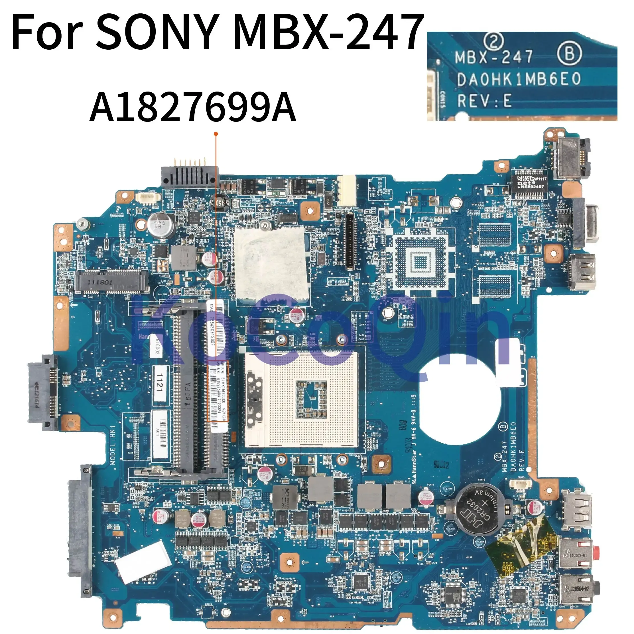 Carte mère Kocoqin ordinateur portable carte mère pour Sony VPCEH VPCEH14FM MBX247 HM65 MAINEMENT DA0HK1MB6E0 A1827699A A1827702A A1827700A