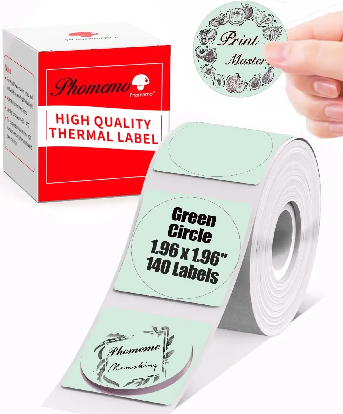 Buntes Kreis M110 Beschriftungen Green Etikett 50x50 mm für M120 M200 M220 M110S M110 M221 Druckerbezeichnungen Melden Sie sich selbst klebende Etiketten aus