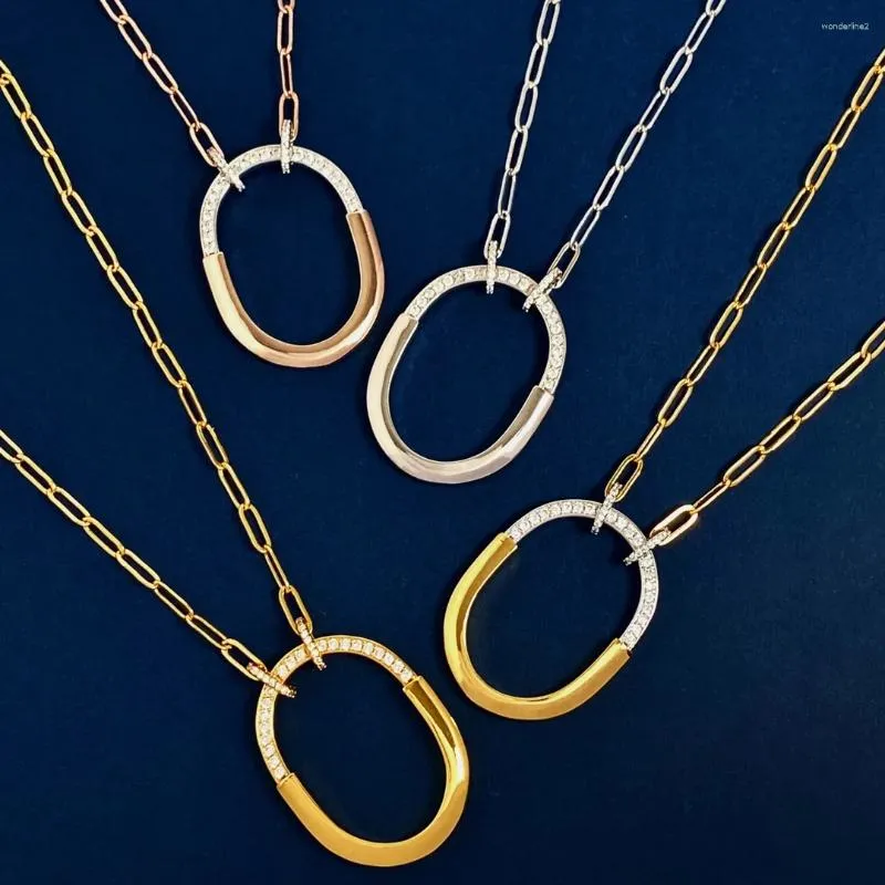 Colliers pendants Collier Classic Design Groad Circle Wedding Cadeaux pour couples hommes et femmes fêtes des fêtes incontournables