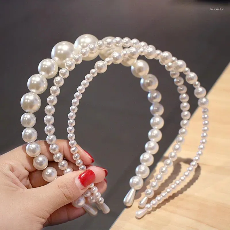 Clips de cheveux Pearl Hir Bnd Vintage Sn sstem Super Fairy Girl Upband Polydold Out Press Pressure Carte Lady Temperament Band Jewelry