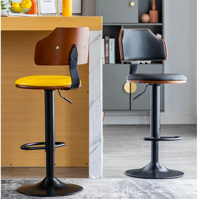 Loudre des chaises de restauration rotatives Modern Simple Bar Tool haut dossier Haut Metal Home SAFE SILLAS DE OFICINA Meubles de maison xf40yh