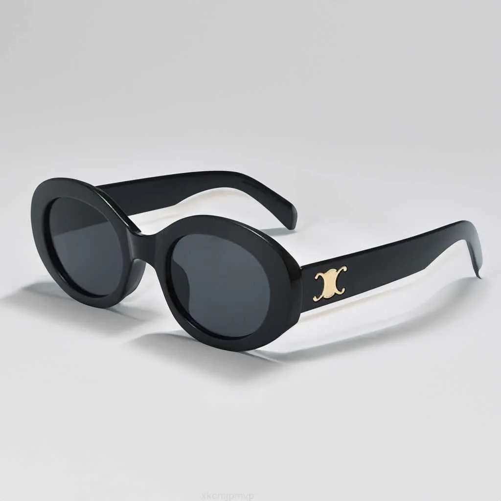 Модные роскошные дизайнерские солнцезащитные очки CEL 40238 Бренда Мужские и женские маленькие сжимаемые рамы Овальные очки Премиум UV 400 Поляризованные солнцезащитные очки