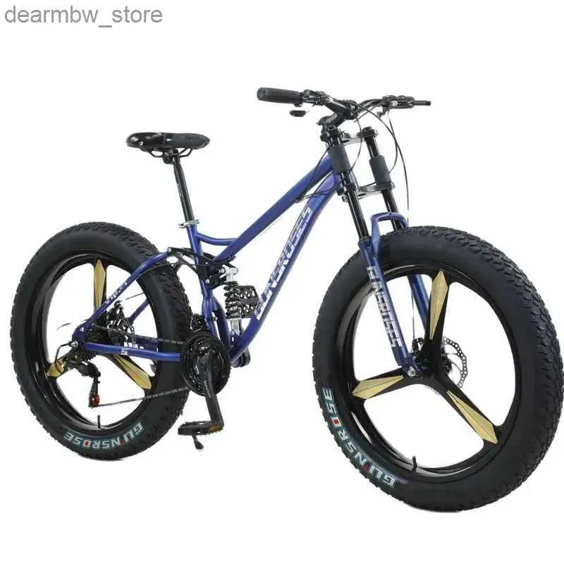 Bikes 26 * 4.0 Fat Tire Bike Bike Disc Disc Frein avec amortisseur Bike 7/21/24/27 Speed Snow Beach Bicyc L48