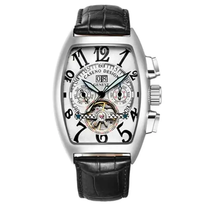 U1 TOP AAA MULLER- Brand Luxury Luxury Mentes's Watchs Skeleton Skeleton Tourbillon Mouvement automatique 3bar Watch Watch Men Men Franck Geneve Mécanique Geneve Wrists