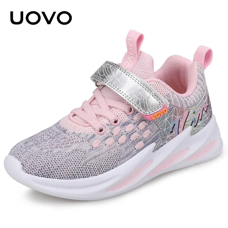 Sneakers Uovo Kids Sport Runchwear 2021 Autumn Dzieci Oddychane Buty Mesh Girls Fashion Sneakers #2735