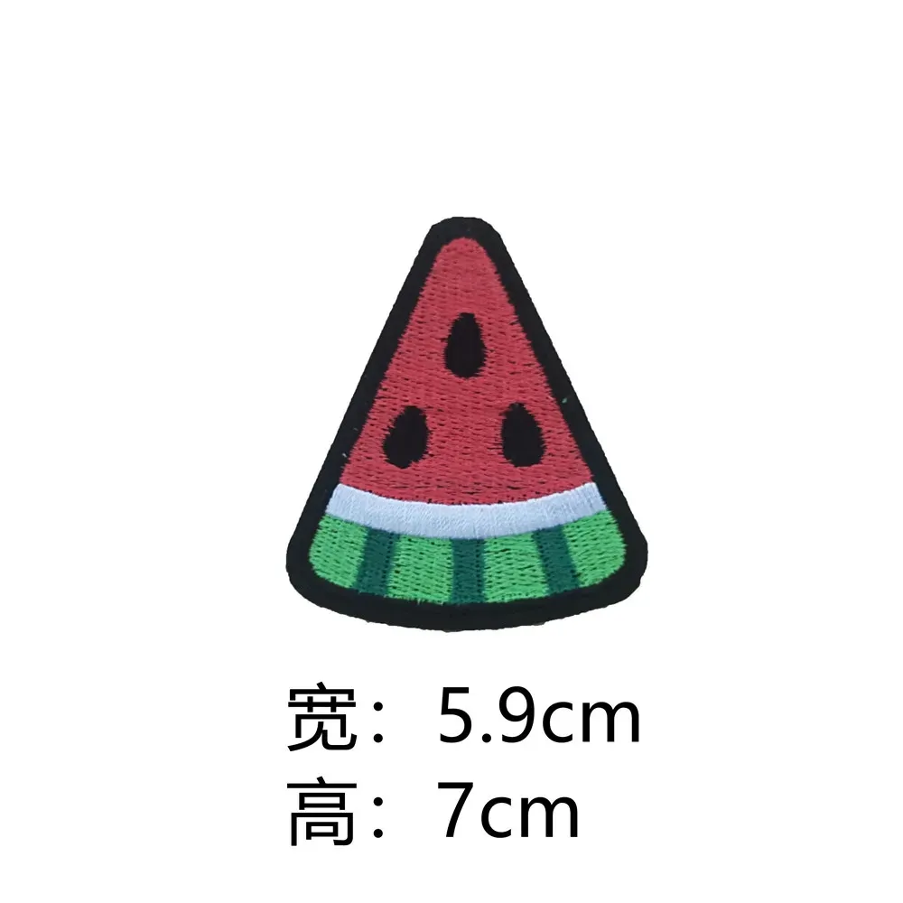 Self adhesive sewn free embroidery Vegetable and fruit catering pattern fabric patch DIY decorative clothing accessory patch