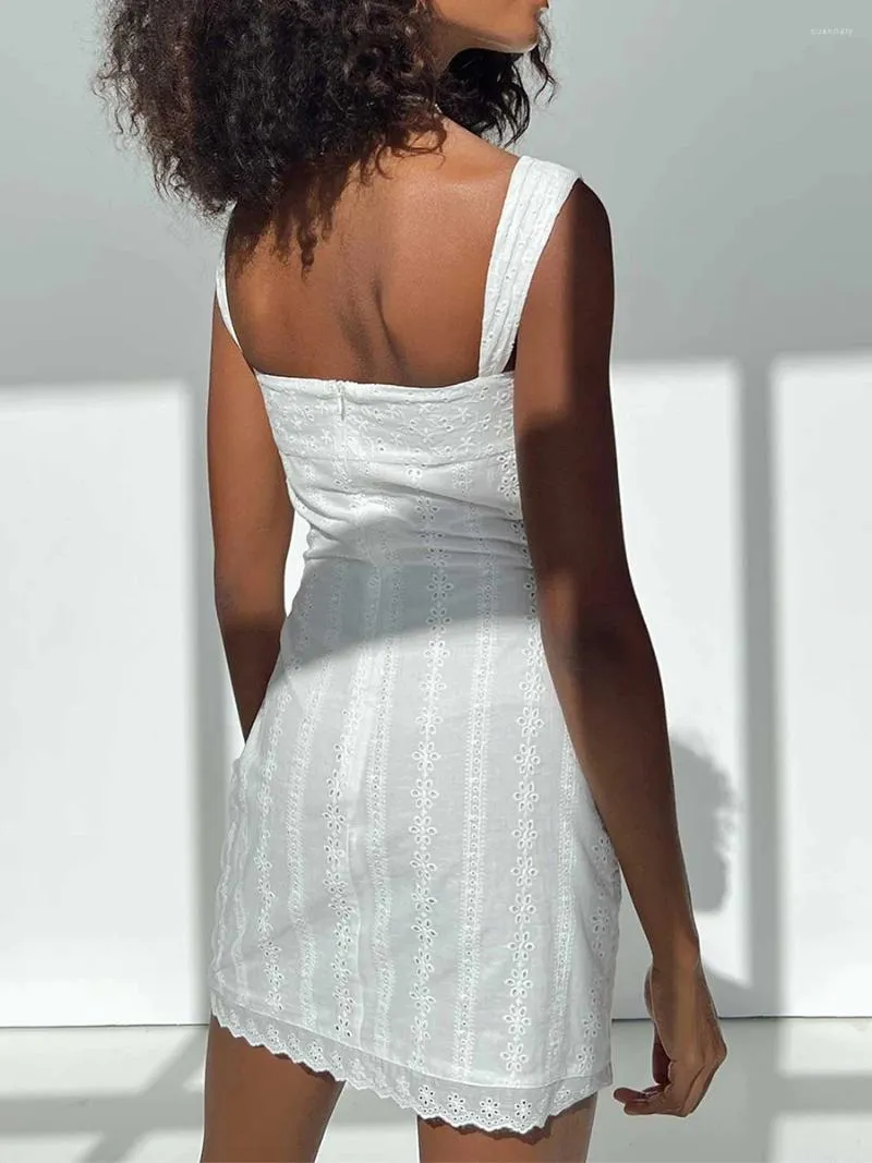 Casual jurken witte afstudeerjurk voor vrouwen 2024 zoete schattige ruche een lijn kanten flare korte mini cocktail party club (b-witte m)