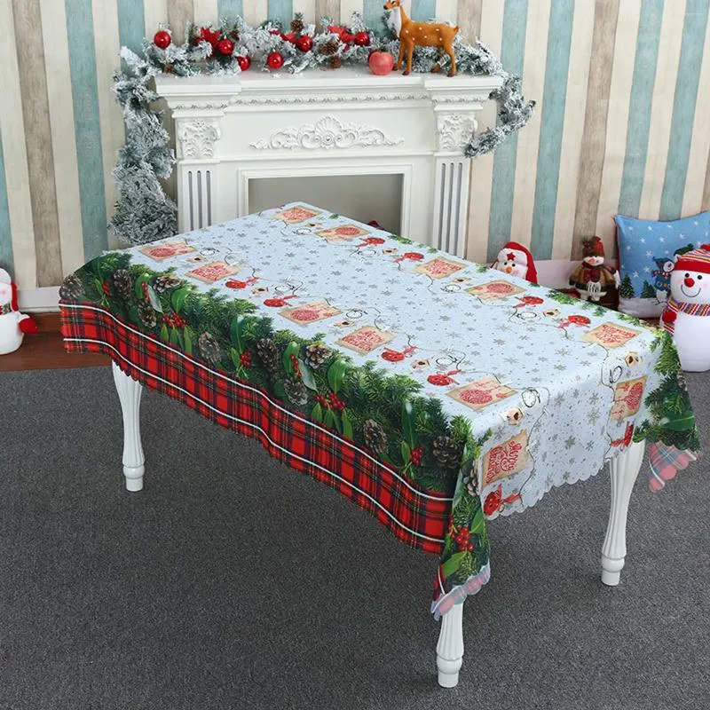 Table Cloth Colorful Tablecloths With Christmas Style Printed Elegant Dinning Desktop Decoration For Festival Party