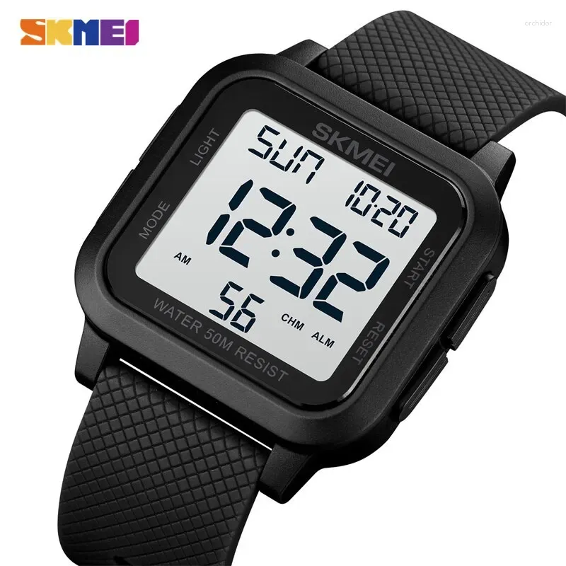 Armbanduhr Skmei Sport Uhren Herren Alarm Countdown Male 5Bar wasserdichte Militär -Heuchen -Lichtschockdoßkalender Digitale Armbanduhr