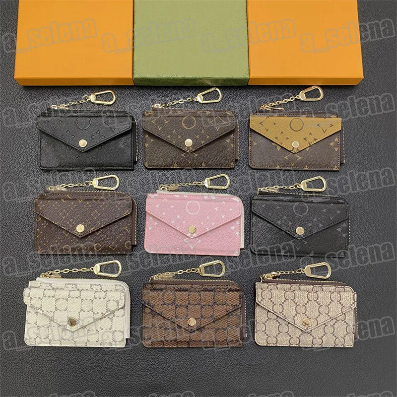 Designer Credit ID Card Holder Earphone Wallet Bags Plaid Cardholder Case for Men Women Mini earphones keychain lipstick Bag With box