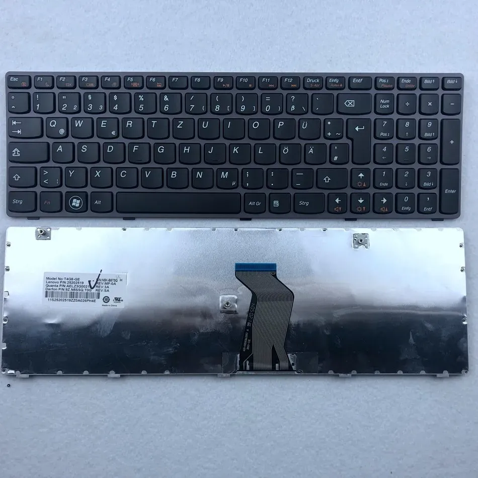 Keyboards Gremany Laptop -Tastatur für Lenovo B580 B585 G580 G580A G585 G590 G770 G780 G790 V580 Z580 Z580A Z585 Z585A GR Layout