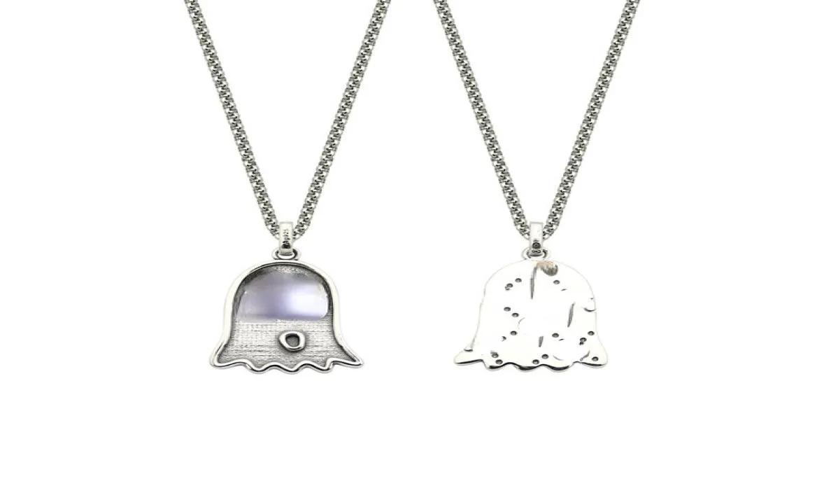 new retro cutout design sliver women men skeleton necklace streetwear ghost chain necklace choker luxury jewelry h6691908