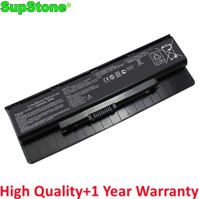 Batteries SupStone A32N56 A33N56 A31N56 Laptop Battery For Asus N46V N56D N46VZ N56DP N56VJ N56VM N76VM N46VJ N56VZ N76VJ N46VM N75VZ