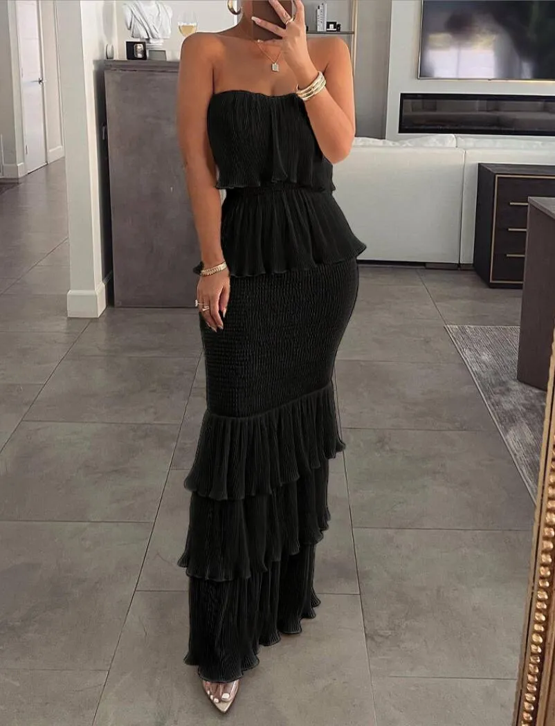 black formal dresses for women Roolee Salt Gala Timeless Sequin Detail Dress