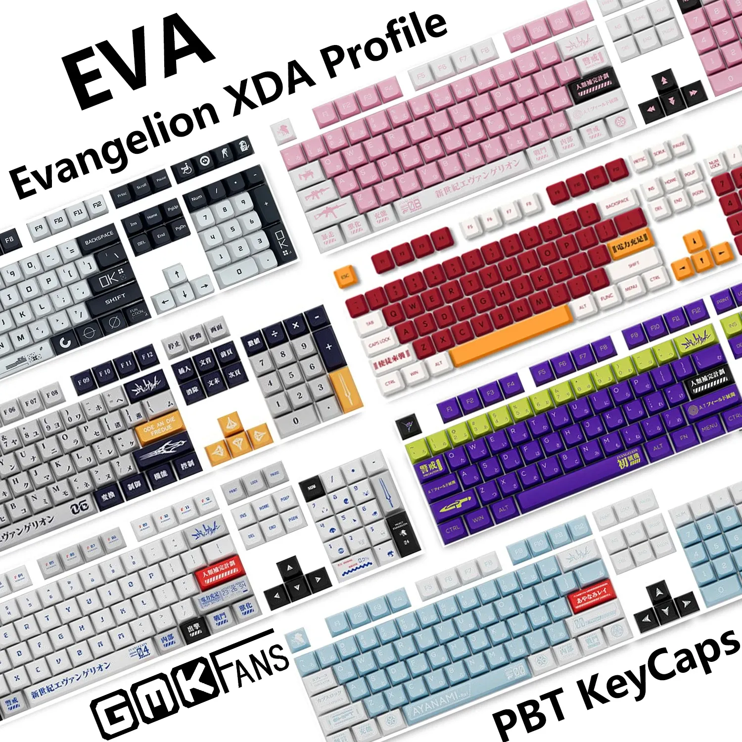الملحقات gmkfans gmk eva keycap xda profile pbt anime keycaps keycaps custom diy للوحة المفاتيح الميكانيكية evangelion06 135 مجموعة أغطية المفاتيح