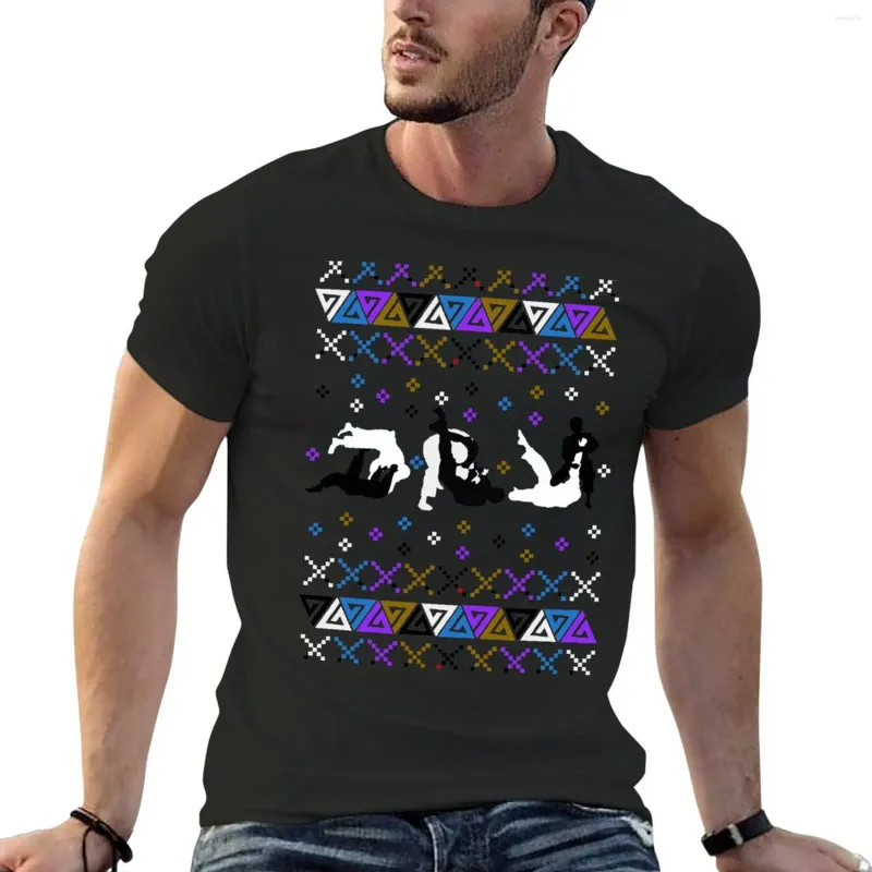 Polos męski jiu jitsu świąteczny sweter T-shirt zwierzę