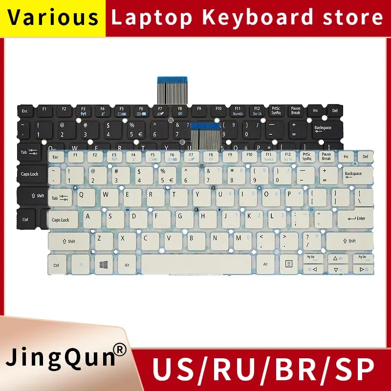 Teclados Novo teclado de laptop russo dos EUA para Acer Aspire ES1111/111M ES1311 ES1331 ES1131 V13 E11 V3371 V5132 E3111 P238 MS2377