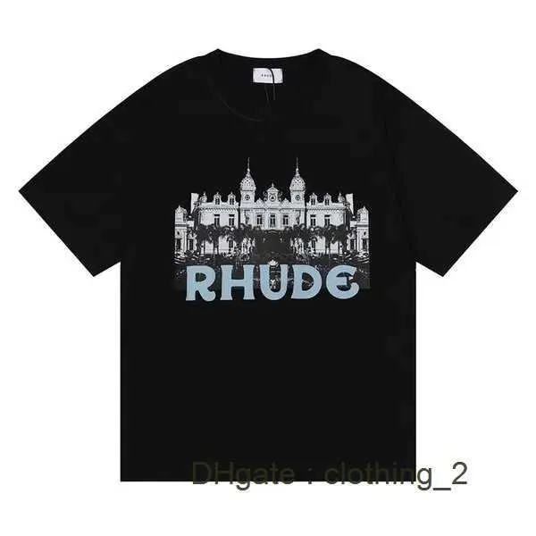 Designer pour hommes T-shirt Rhude Femmes Chemises Tshirt Print Streetwear Outdoor Fashion Short Sum Casual Casual Loose