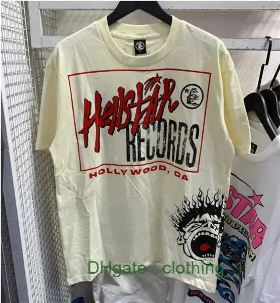 24 Hellstar T Shirt Mens Women Tshirt Rapper Umyj ciężkie rzemiosło Unisex krótkie rękawie Top High Street Retro Hell Dams Projektanci T-shirt Tees Tees Mens Designer Shirts Hzil