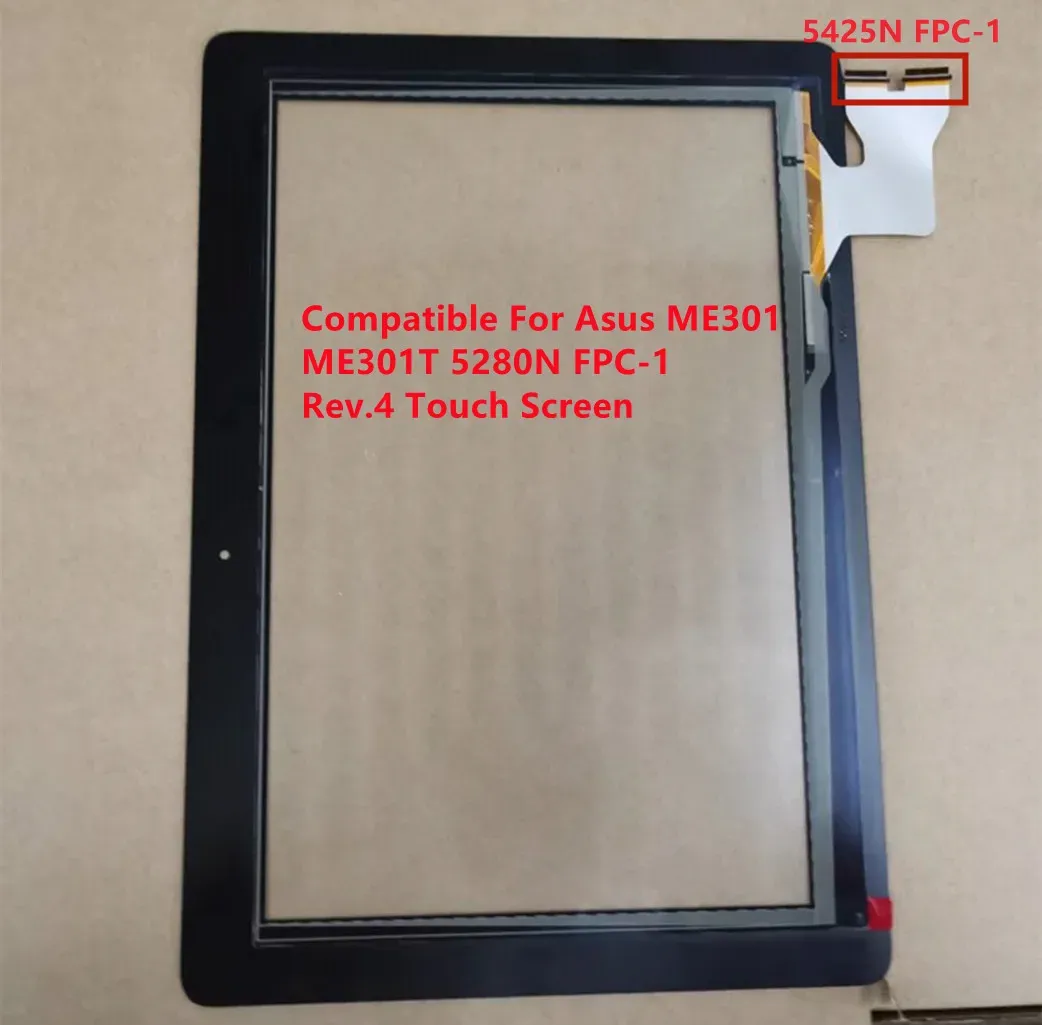 Nuovo digitalizzatore di vetro touch screen da 10,1 "in pollici per Asus Memo Smart Pad 10 Me301 ME301T 5280N FPC-1 Rev.4 Versione 100% testata