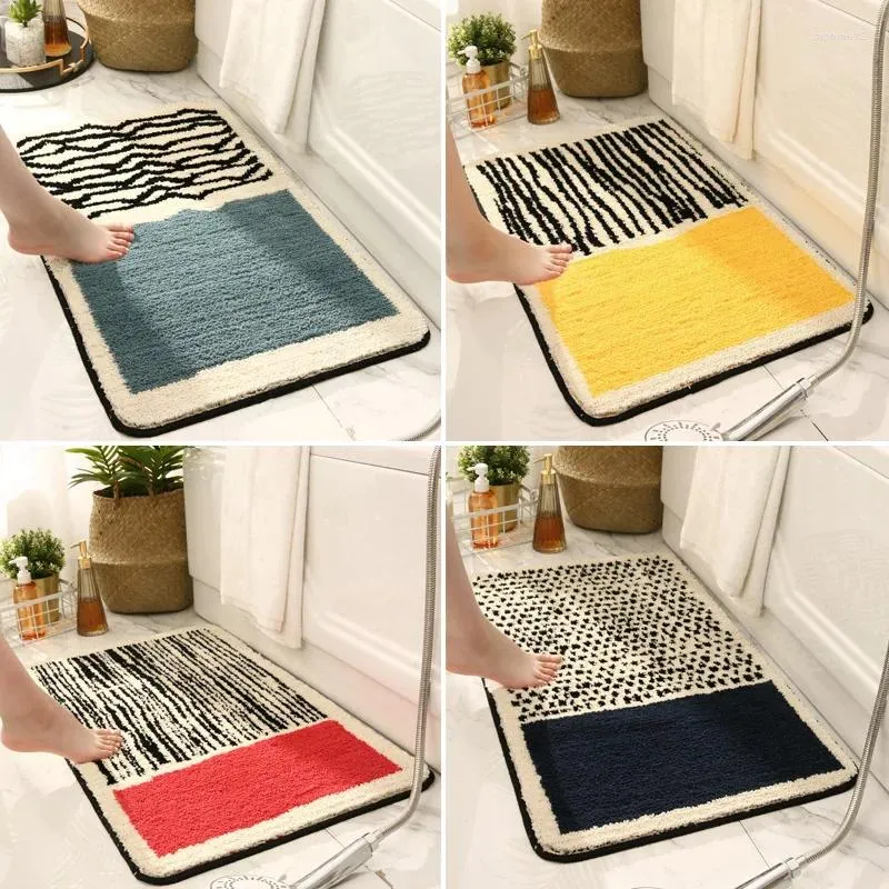 Carpets Simple And Luxury Bathroom Water Absorbing Floor Mat Home Door Anti Slip Entry Foot Alfombras Para Sala
