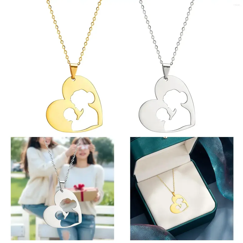 Colliers pendants Collier de fête des mères Collier Valentin Gift For Women Heart Her Célébration Festival Anniversary Party Wardings