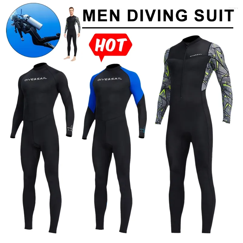 Women's Swimwear Men Diving Suit Long Sleeve Sunscreen Skin Clothes Snorkeling Surfing Swimsuit With Zipper Elastic Water Sports Equipment