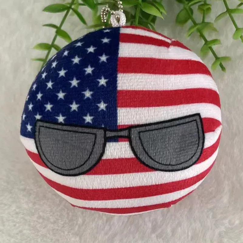 10cm 68 Styles Country Ball Plush Toy Polandball Pendant Country Flag Ball Gifts For Children Argentina Countryball fylld dockan