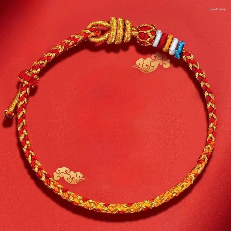 Braccialetti di fascino 2024 Dragon Anno questo braccialetto di corda rossa animale che trasporta i regali a stringa tessuto a mano per uomini e donne