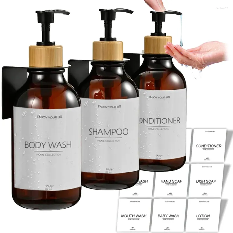 Vloeibare zeep dispenser douchefles badkamer decor shampoo body wash navulbare keukengerecht en handen container