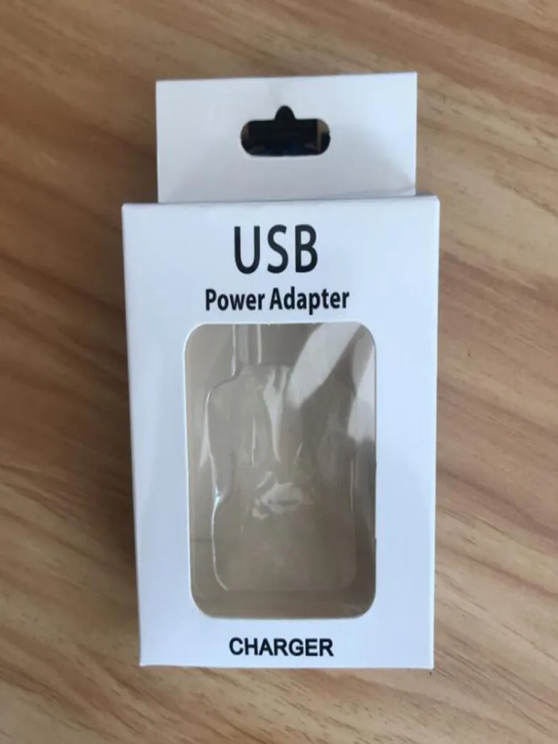 Retail Display Paper Packaging Box For Iphone 8 7 6s Us Plug 5w Home Adapter Wall Charger Package Boxes1031293