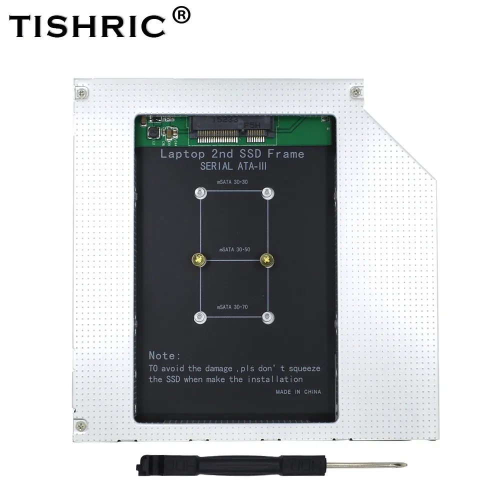 Корпус Tishric Universal Aluminum 2 -й HDD Caddy12,7 мм SATA 3.0 Оптибайский корпус с жестким дисковым приводом.