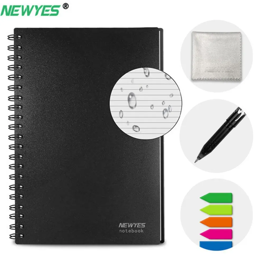 Marqueurs A6 Smart réutilisable Notebook Erasable Microwave chauffage imperméable Application de stockage de nuages Connex