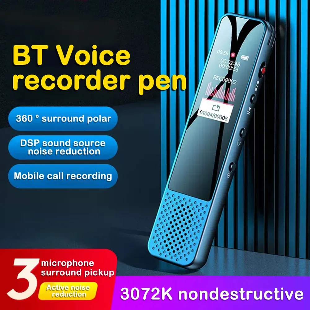 Enregistreur 3072KBPS Mini Enregistreur vocal numérique USB PEN 16G 32G DICTAPHON