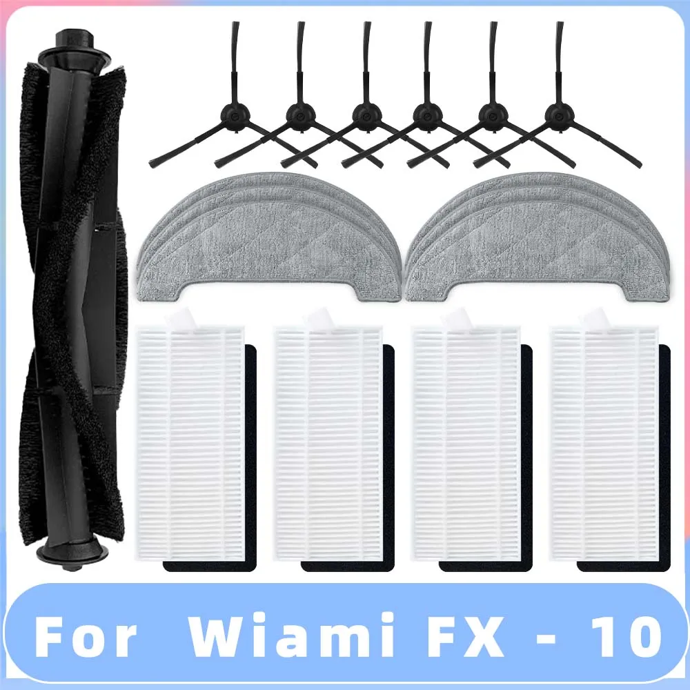 Compatible For Wiami Fx 10 Robotic Vacuums Roller Main Side Brush Hepa Filter Mop Cloths Rag Spare Part Replacement Attachment