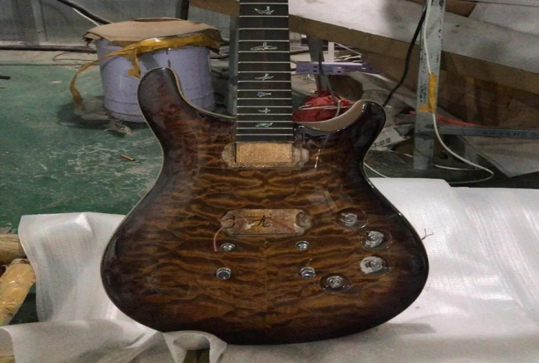Super Rare Private Stock Paul Smith Brown Quilted Maple Top Electric Guitar Abalone Birds Inlay 2 Humbucker Pickups Eagle Logo H3556239