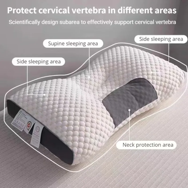 Cuscino per il collo ortopedico cervicale per aiutare a dormire e proteggere il cuscino per il massaggio in fibra di soia