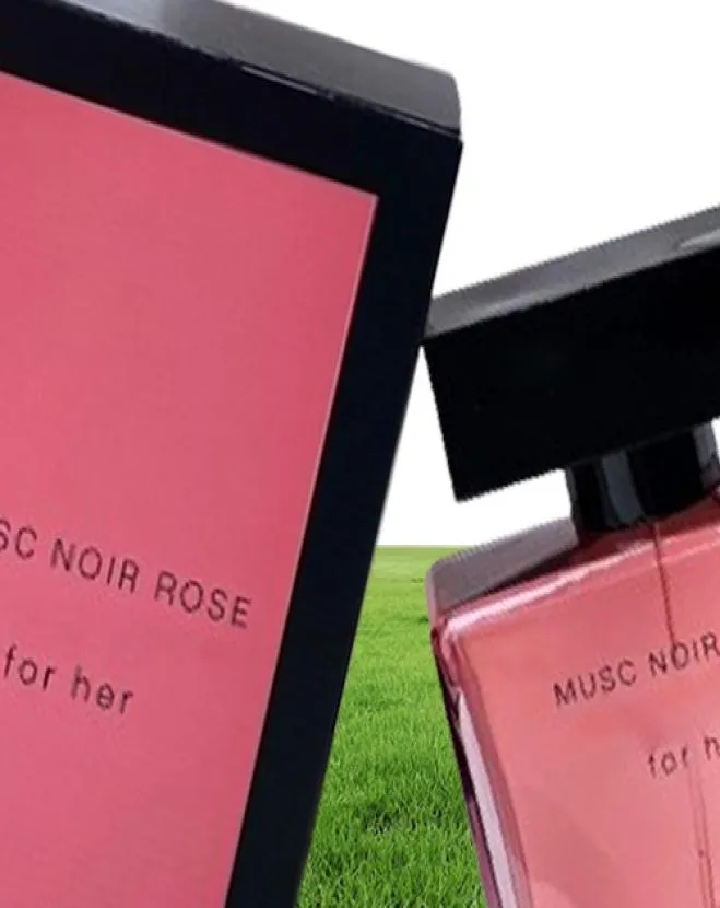 Designer Women Parfume Musc Noir Rose för sin EDP -doft 100 ml 33 Floz God Lukt långvarig Lady Body Spray Fast Ship8803665