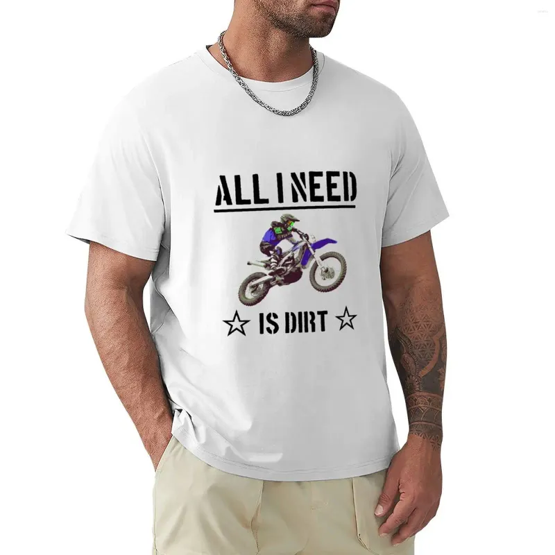 Herenpolo's Alles wat ik nodig heb is vuil-Bike Motocross Off-Roading Vintage Retro Silhouette Gift T-shirt