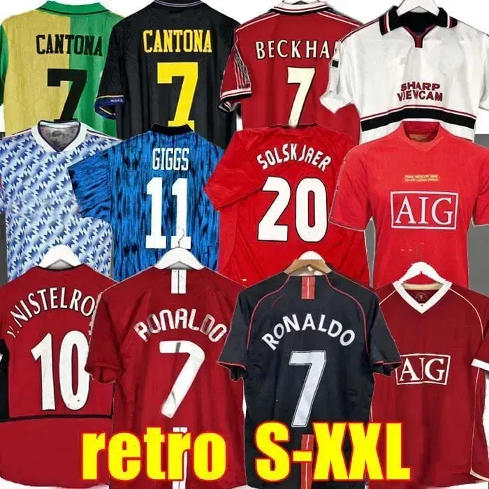 Maglie di calcio Final Retro 2002 Football Giggs Scholes Cantona Solskjaer Keane 04 06 07 08 09 98 98 99 90 92 94 96 86 88 Nistelrooy Keane Rooney Solskjaer