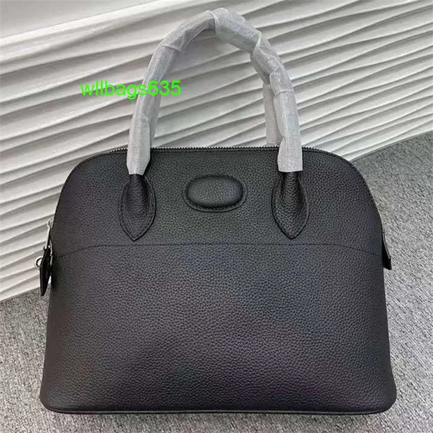 Sac à main en cuir Bolide Sacs pour femmes de luxe de luxe Sac à coquille togo 2024 Nouveau sac de bowling en cuir authentique Sac Cow Hide a Logo Hbzyiw