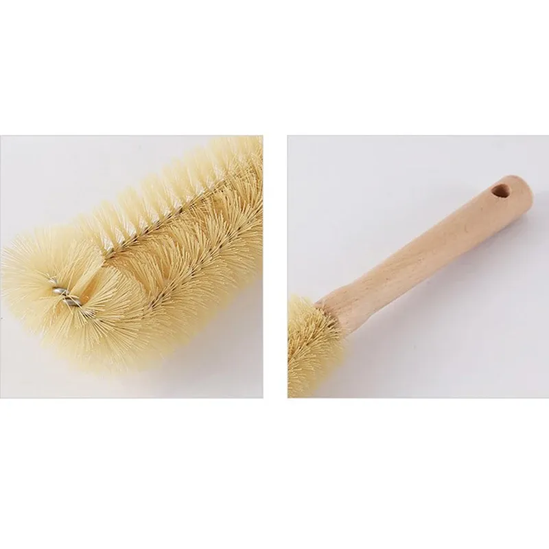 Long Wooden Handle Bottle Cleaning Brush   No Dead... 